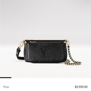 Louis Vuitton Multi Pochette Accessoires Empreinte Noir